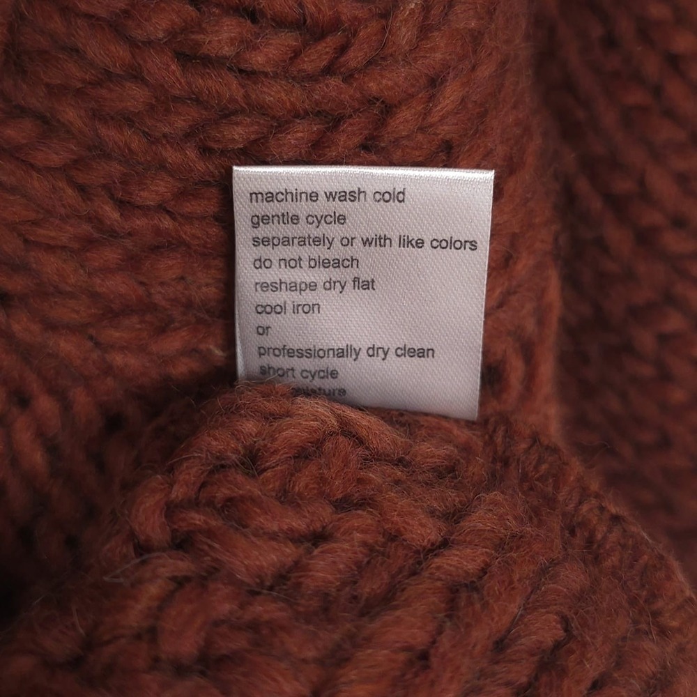 ELSAMANDA ANTHROPOLOGIE New O/S Chunky Knit Zip Cardigan ITALY MADE WOOL ALPACA - Picture 11 of 11
